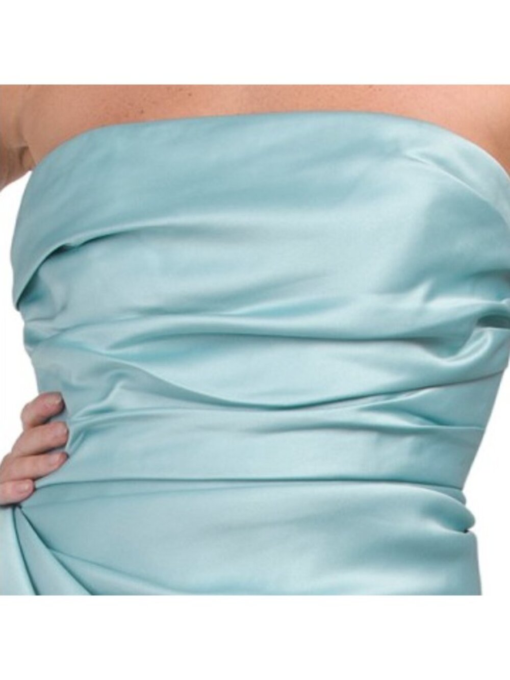 BCBGMAXAZRIA Strapless Draped Mini Dress - Picture 3 of 5